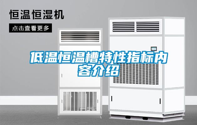低溫恒溫槽特性指標內容介紹