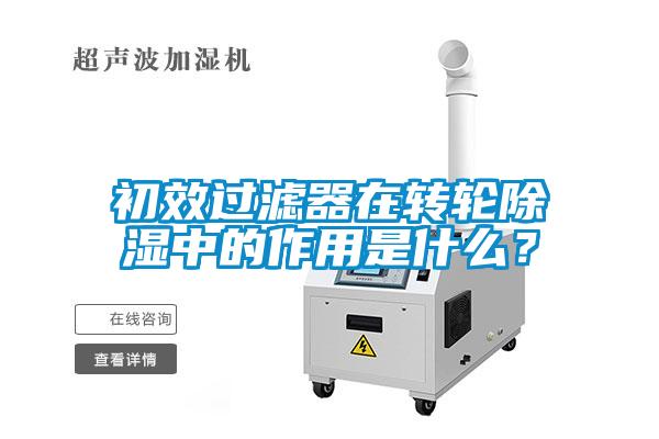 初效過濾器在轉輪除濕中的作用是什麽？