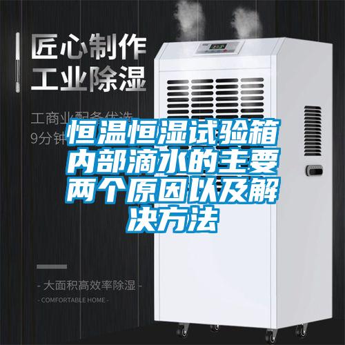 恒溫恒濕試驗箱內部滴水的主要兩個原因以及解決方法
