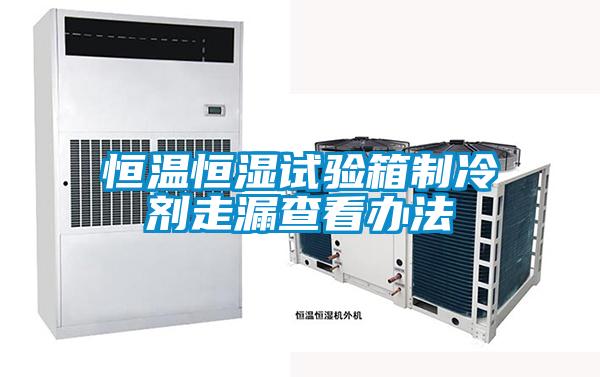 恒溫恒濕試驗箱製冷劑走漏查看辦法