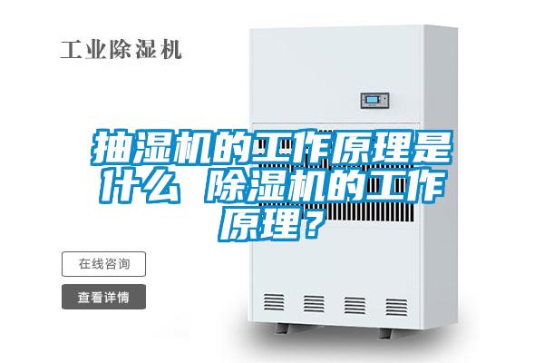 抽濕機的工作原理是什麽 草莓视频下载网址的工作原理？