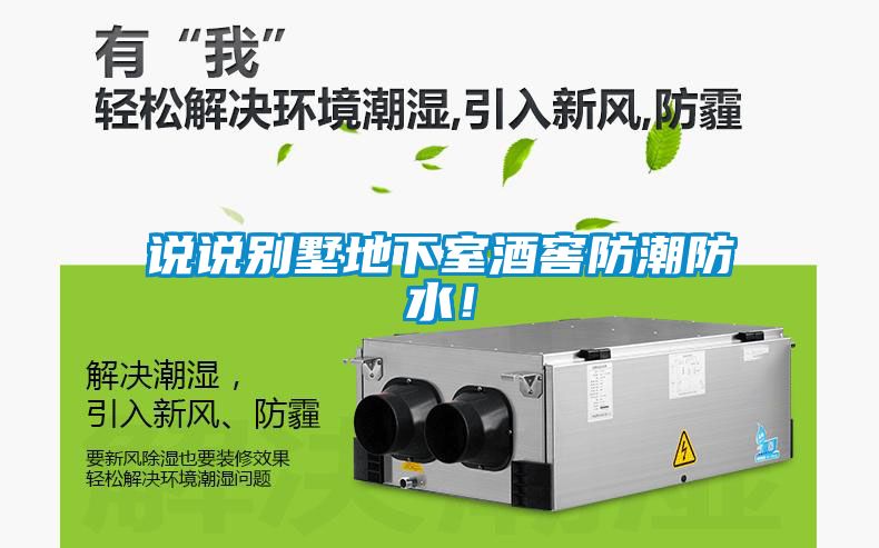 說說別墅地下室酒窖防潮防水！